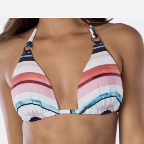 La Blanca | Meridian Striped String Bikini Top Swimsuit Bathing Suit 14 - Picture 1 of 14
